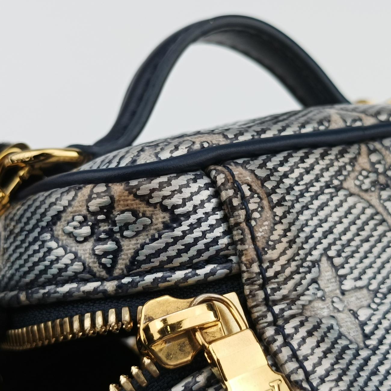 Micro Vanity Gray x Blue MONOGRAM JACQUARD DENIM ICチップ