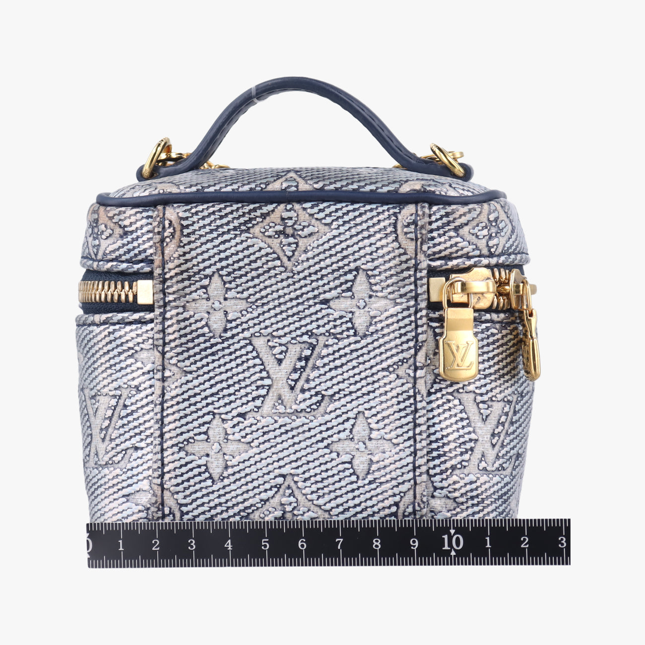 Micro Vanity Gray x Blue MONOGRAM JACQUARD DENIM ICチップ