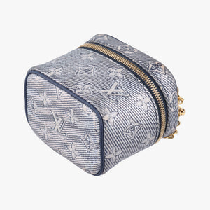Micro Vanity Gray x Blue MONOGRAM JACQUARD DENIM ICチップ