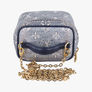 Micro Vanity Gray x Blue MONOGRAM JACQUARD DENIM ICチップ