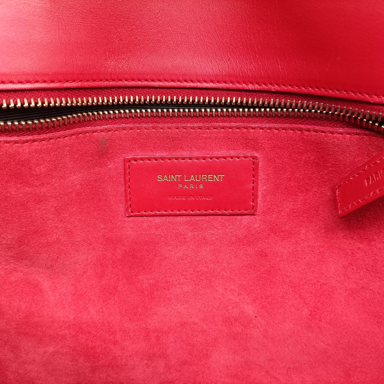 Vintage Yves Saint Laurent Universite Red Leather 357403 shoulderbag | stylenewstar