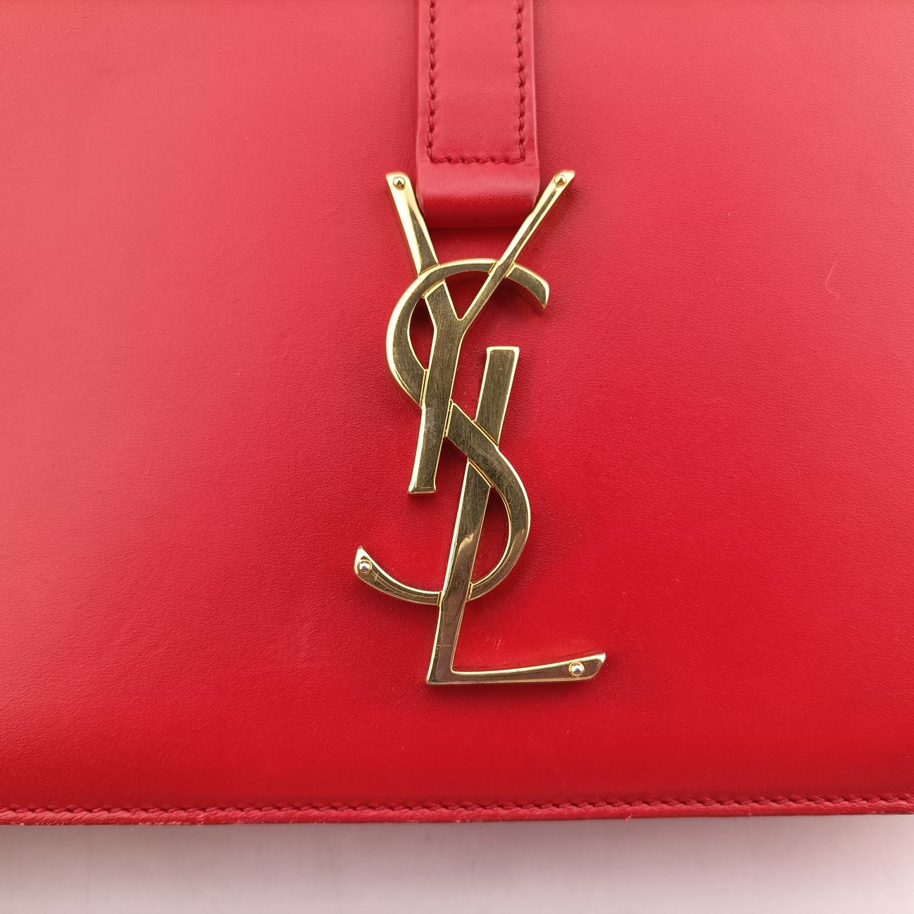 Vintage Yves Saint Laurent Universite Red Leather 357403 shoulderbag | stylenewstar