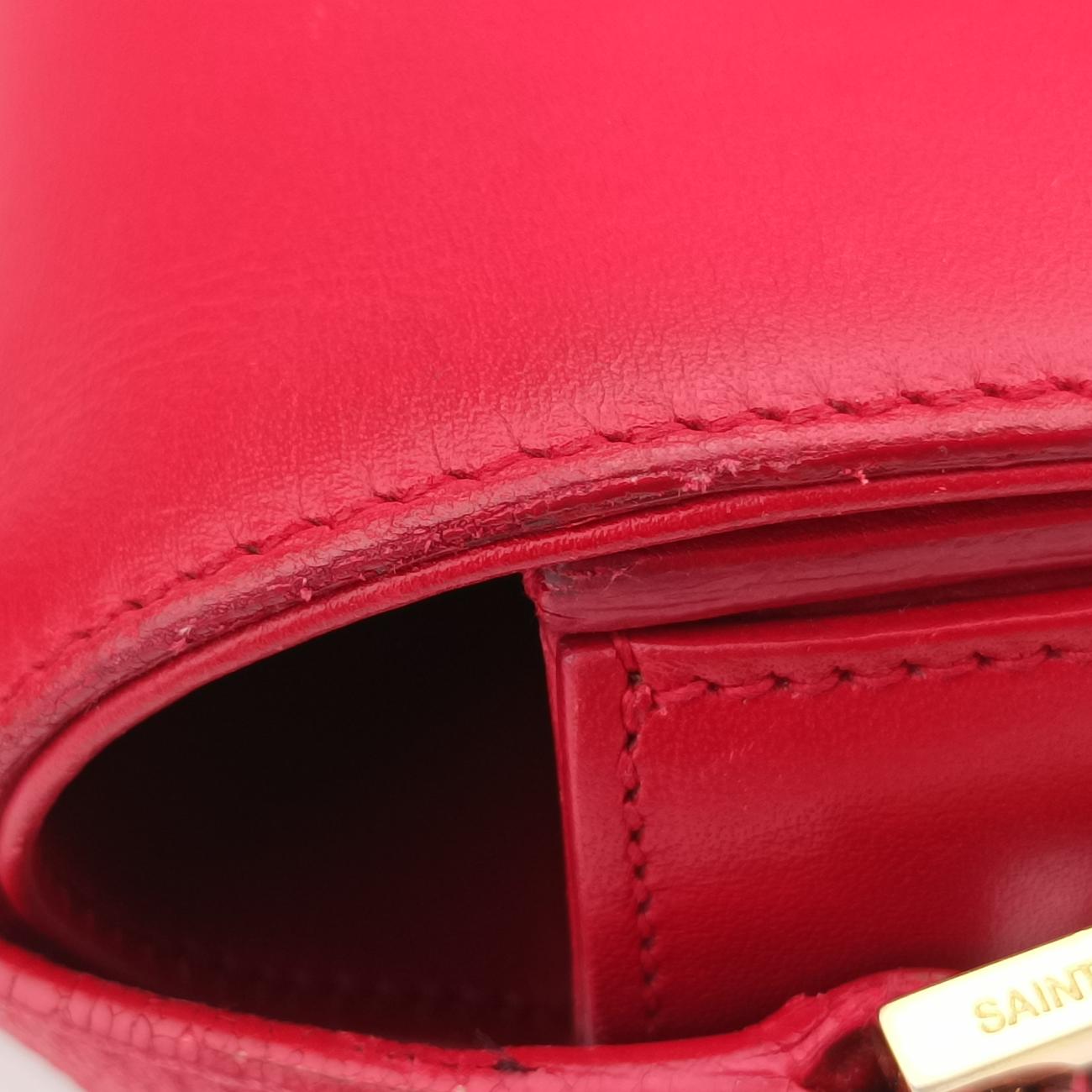 Vintage Yves Saint Laurent Universite Red Leather 357403 shoulderbag | stylenewstar