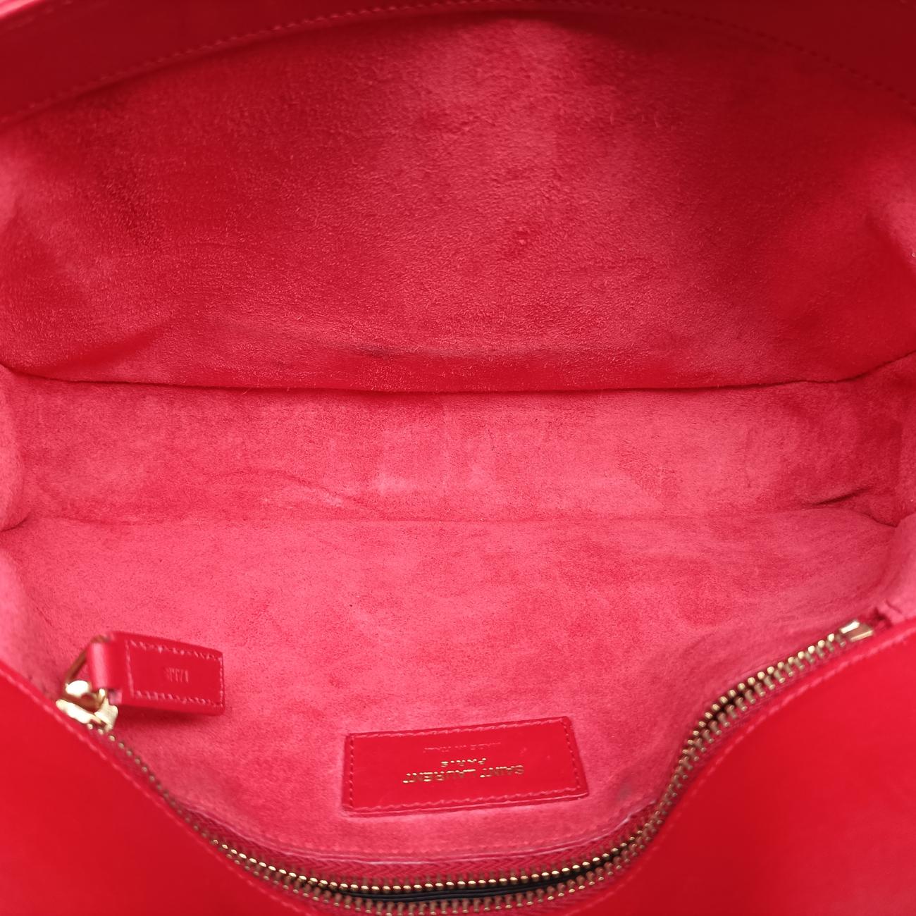 Vintage Yves Saint Laurent Universite Red Leather 357403 shoulderbag | stylenewstar