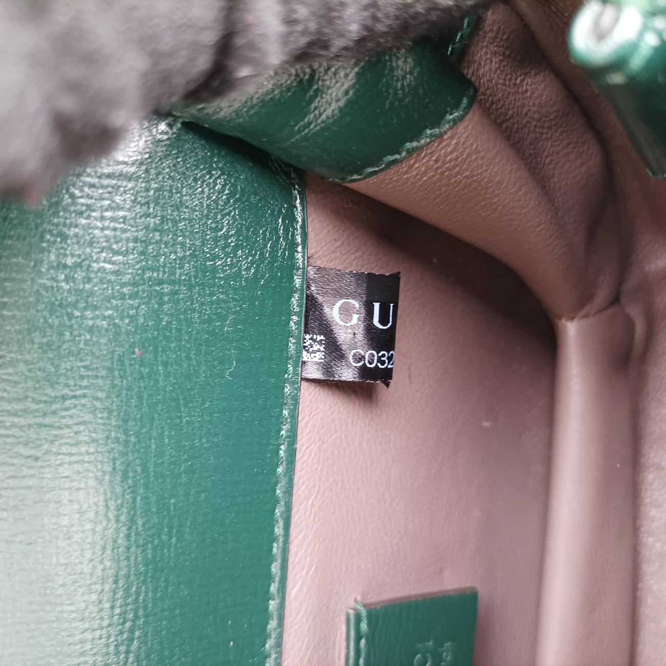 Pre-owned Gucci Sylvie 1969 Mini Green Leather 615965 shoulderbag | stylenewstar