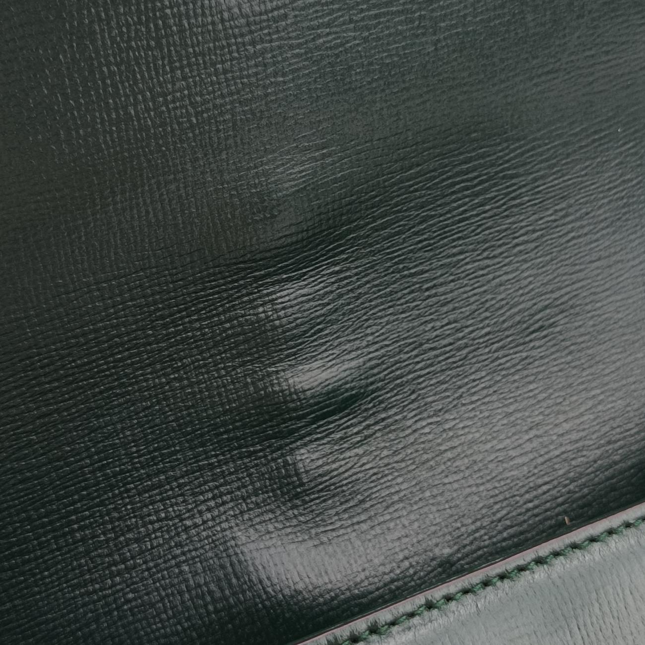 Pre-owned Gucci Sylvie 1969 Mini Green Leather 615965 shoulderbag | stylenewstar