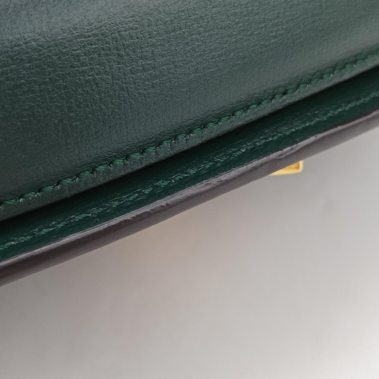 Pre-owned Gucci Sylvie 1969 Mini Green Leather 615965 shoulderbag | stylenewstar