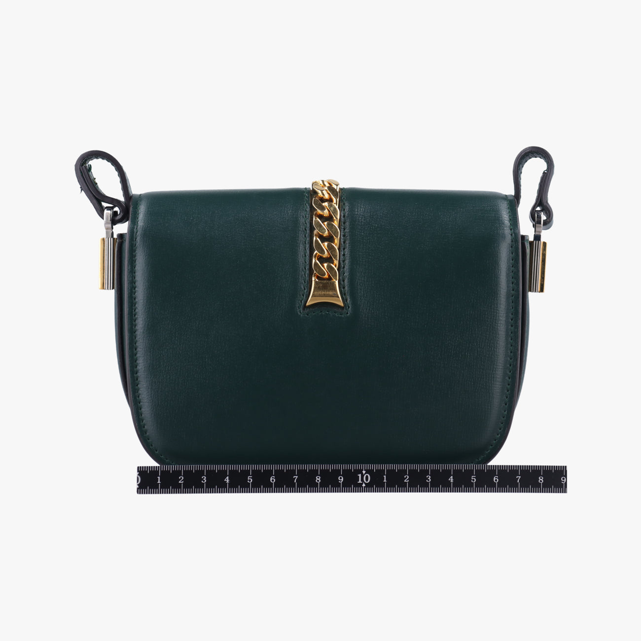 Pre-owned Gucci Sylvie 1969 Mini Green Leather 615965 shoulderbag | stylenewstar