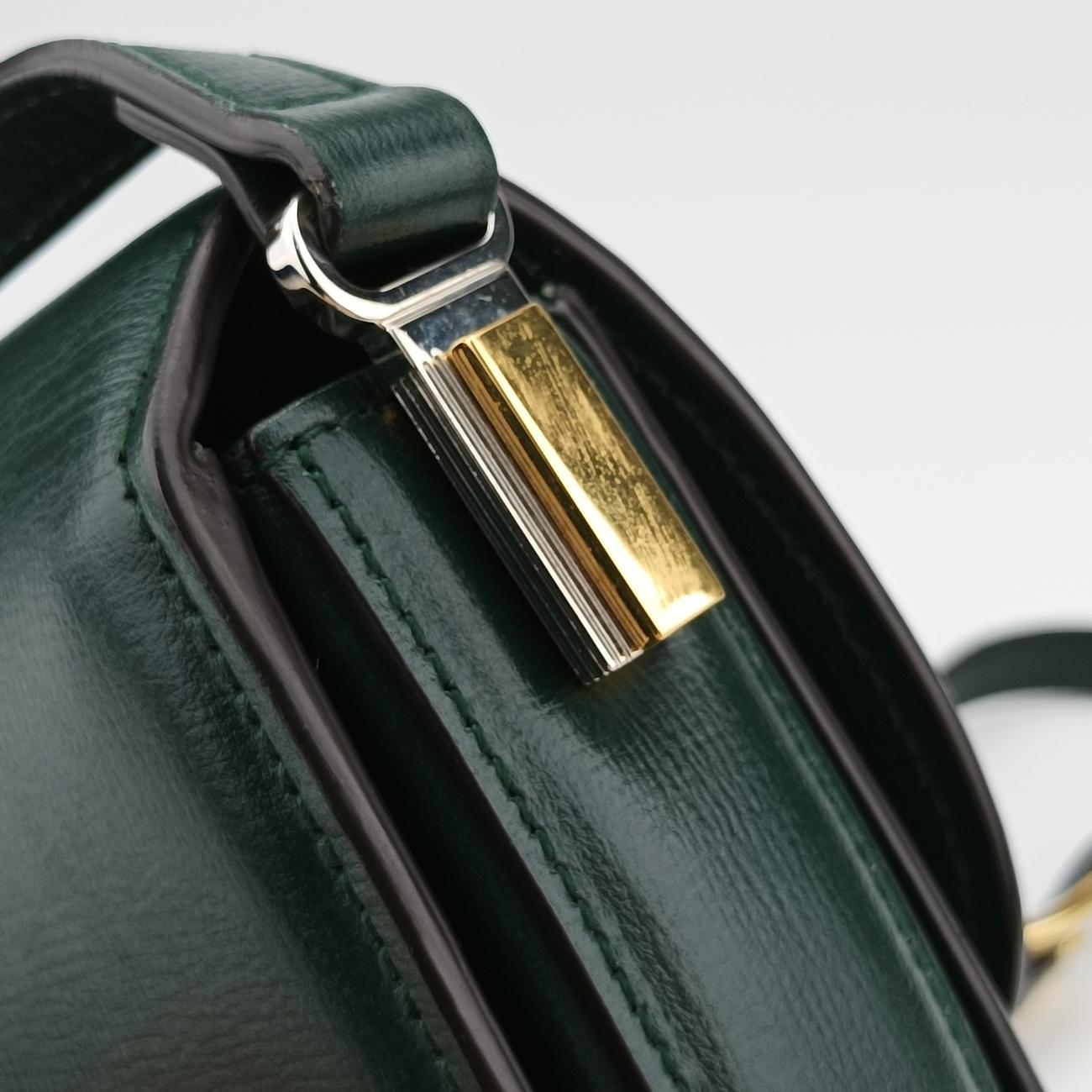 Pre-owned Gucci Sylvie 1969 Mini Green Leather 615965 shoulderbag | stylenewstar