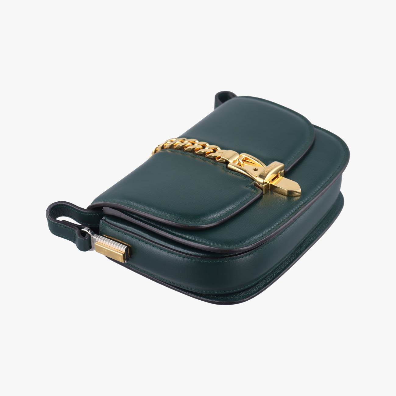 Pre-owned Gucci Sylvie 1969 Mini Green Leather 615965 shoulderbag | stylenewstar