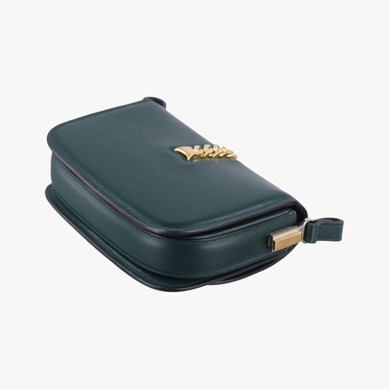 Pre-owned Gucci Sylvie 1969 Mini Green Leather 615965 shoulderbag | stylenewstar