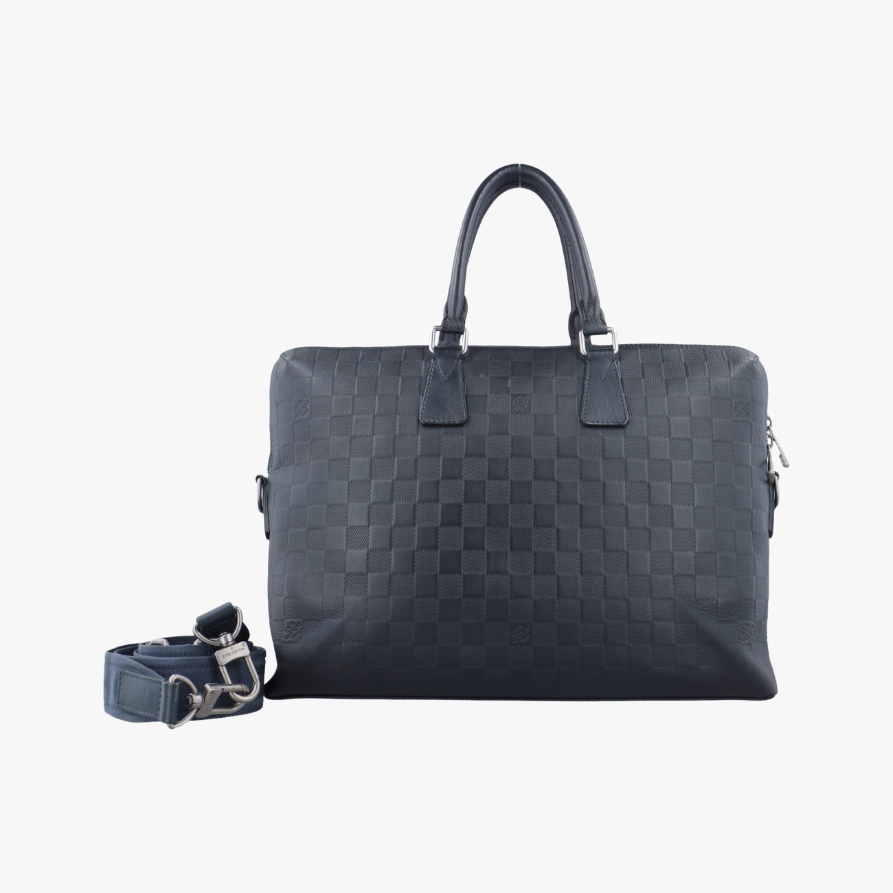 Pre-owned Louis Vuitton Porte Document Jour Business Onyx Damier Infini N41248 shoulderbag | stylenewstar