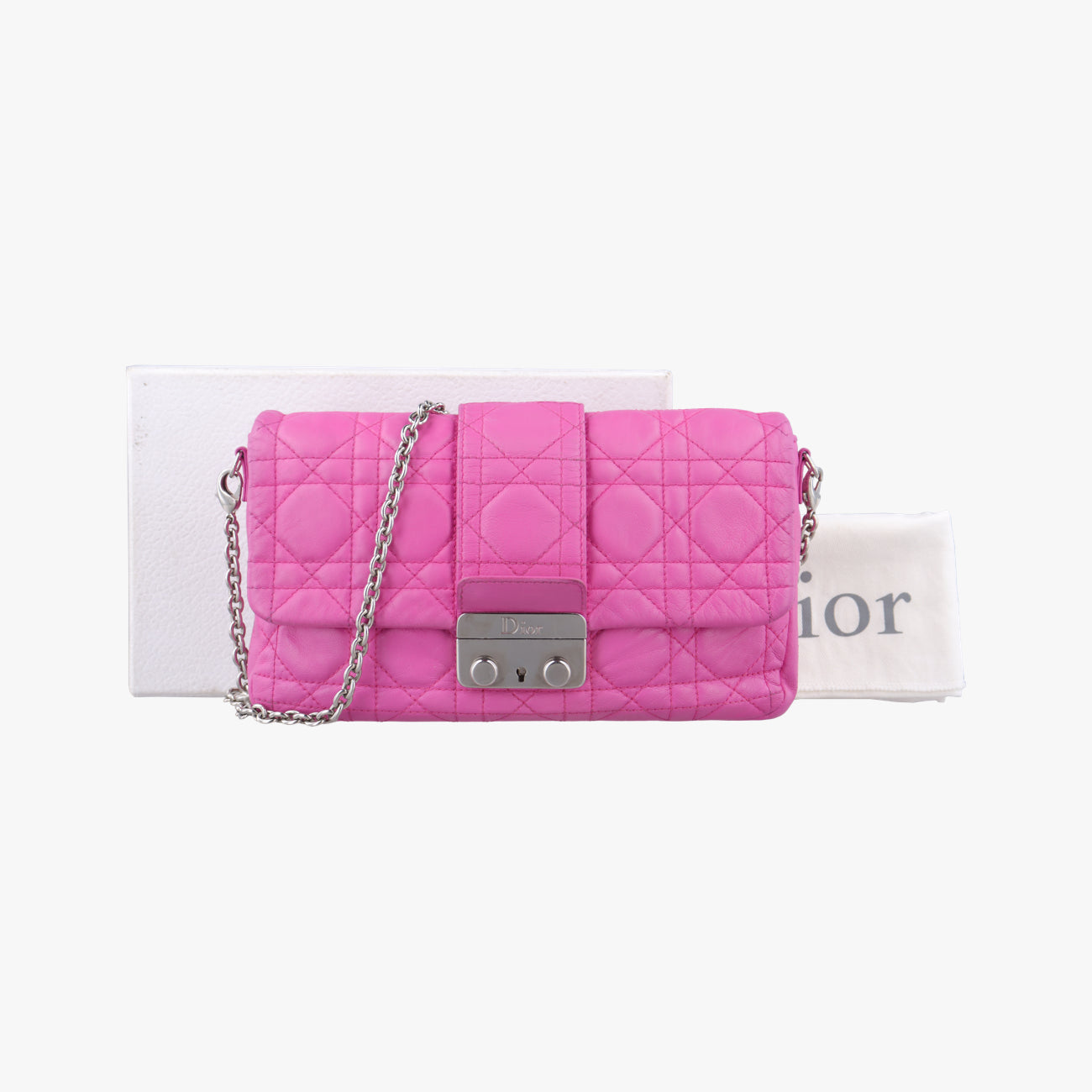 Miss Dior Cannage New Lock Pink lambskin 02-LU-0172