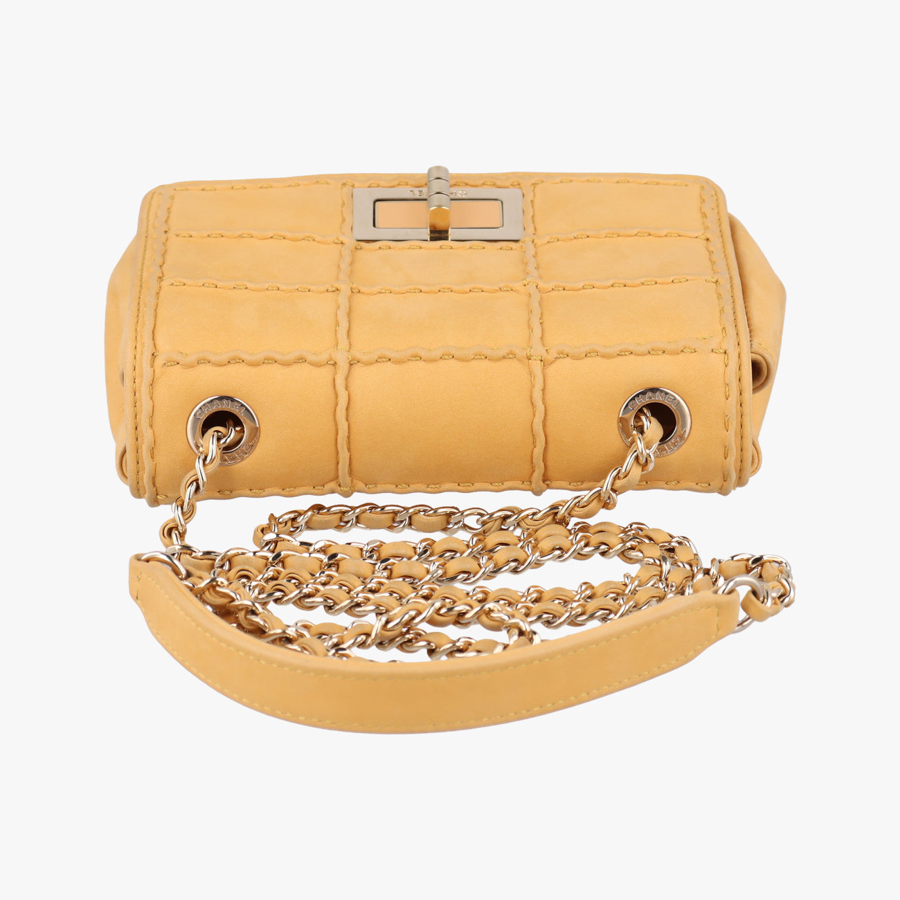 Pre-owned Chanel 2.55mini Yellow Leather A93274 shoulderbag | stylenewstar