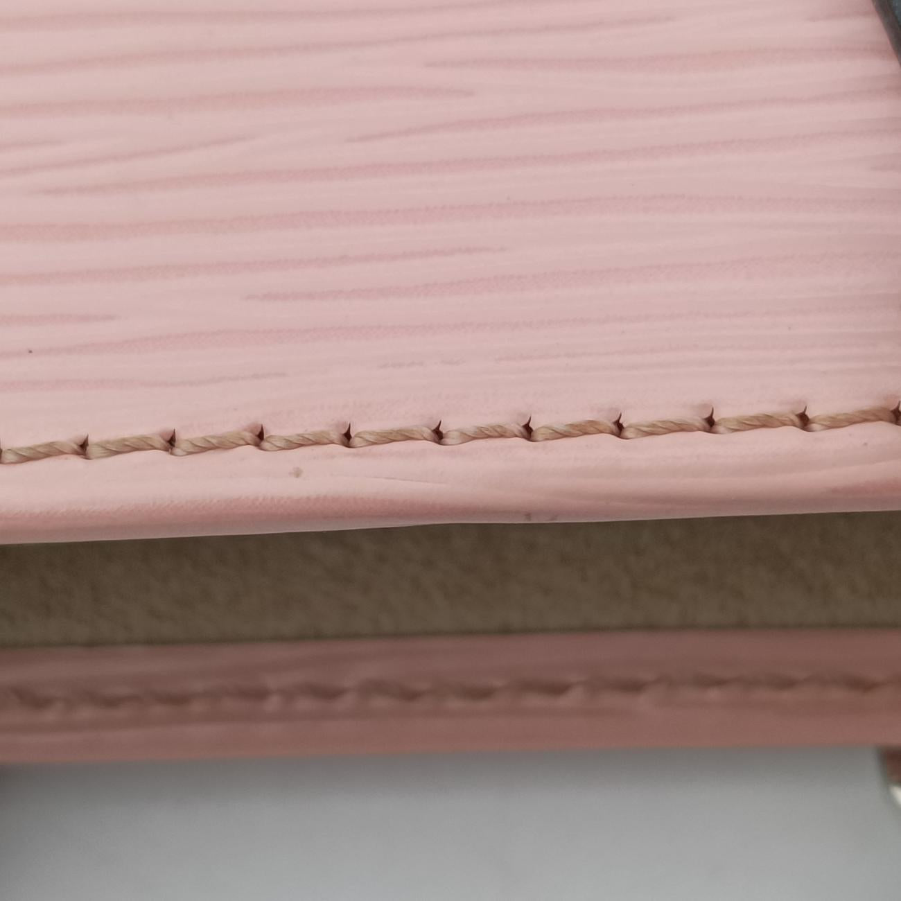 Petit Sac Plat ROSE BALLERIN Epi CA4290 ICチップ