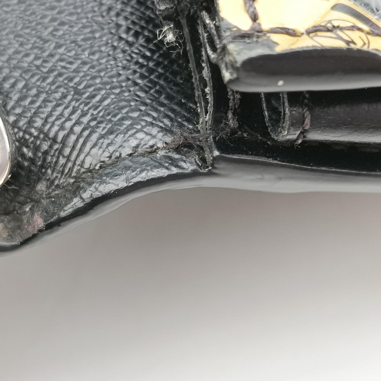 Pre-owned Louis Vuitton Chain Flower Print Twist Chain Black x White x Yellow Epi M67226 shoulderbag | stylenewstar