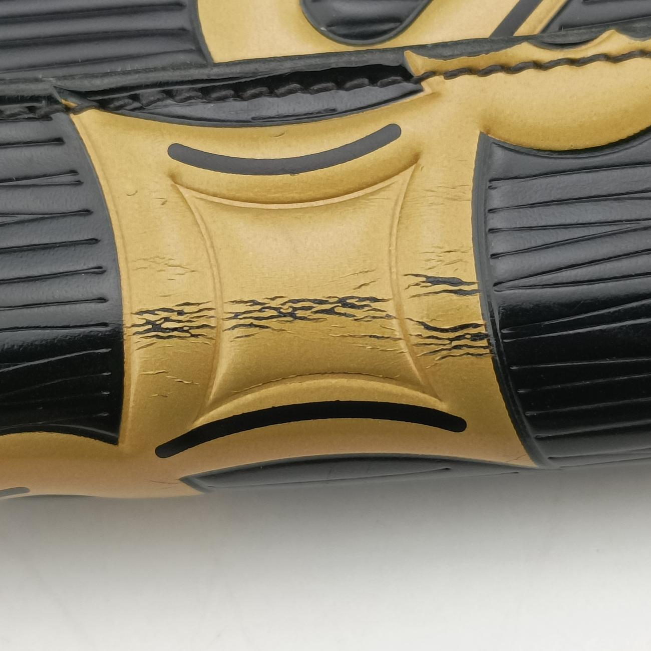 Pre-owned Louis Vuitton Chain Flower Print Twist Chain Black x White x Yellow Epi M67226 shoulderbag | stylenewstar