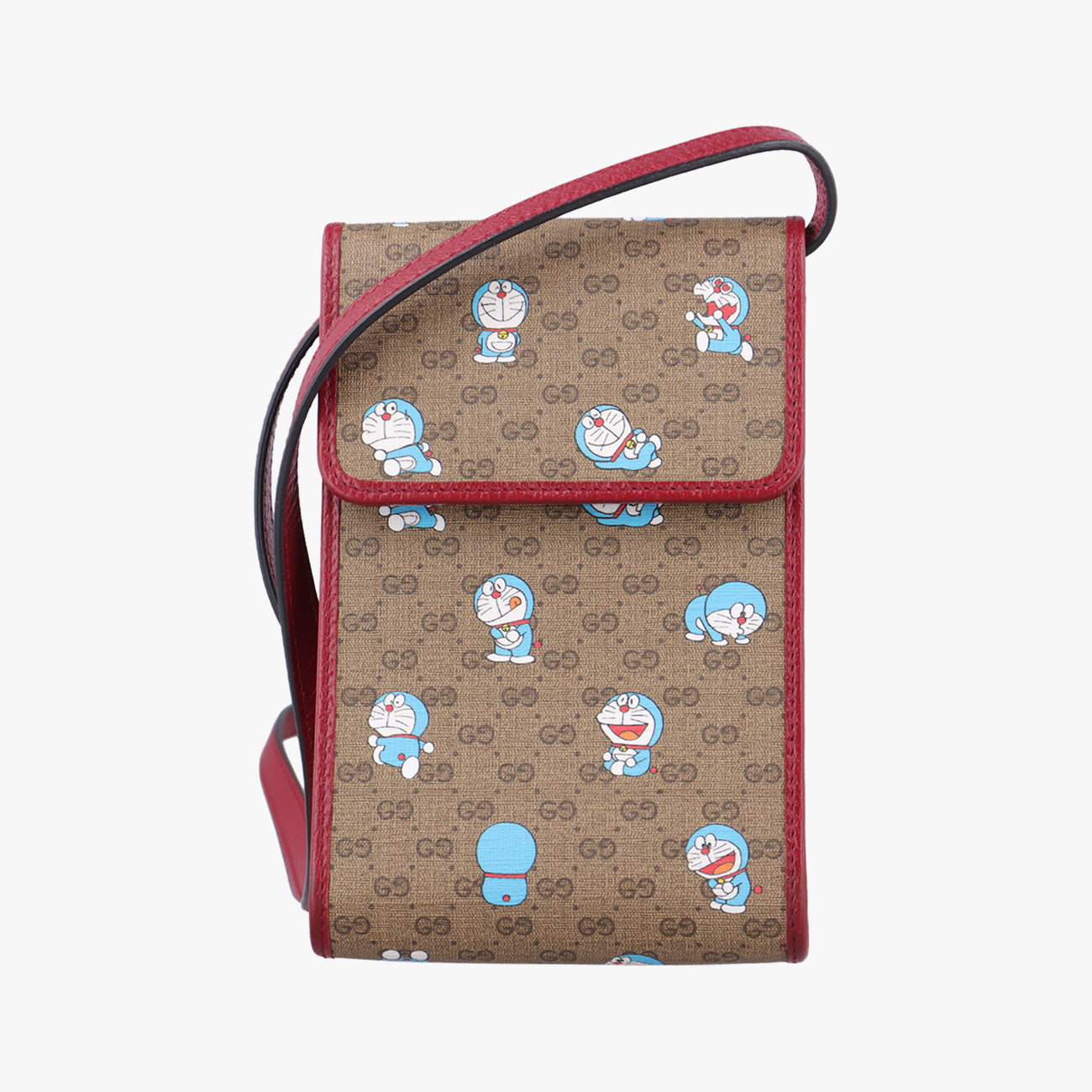 Pre-owned Gucci GG Supreme Doraemon Collaboration Beige×Multicolour PVC coated canvas×Leather 647805 shoulderbag | stylenewstar