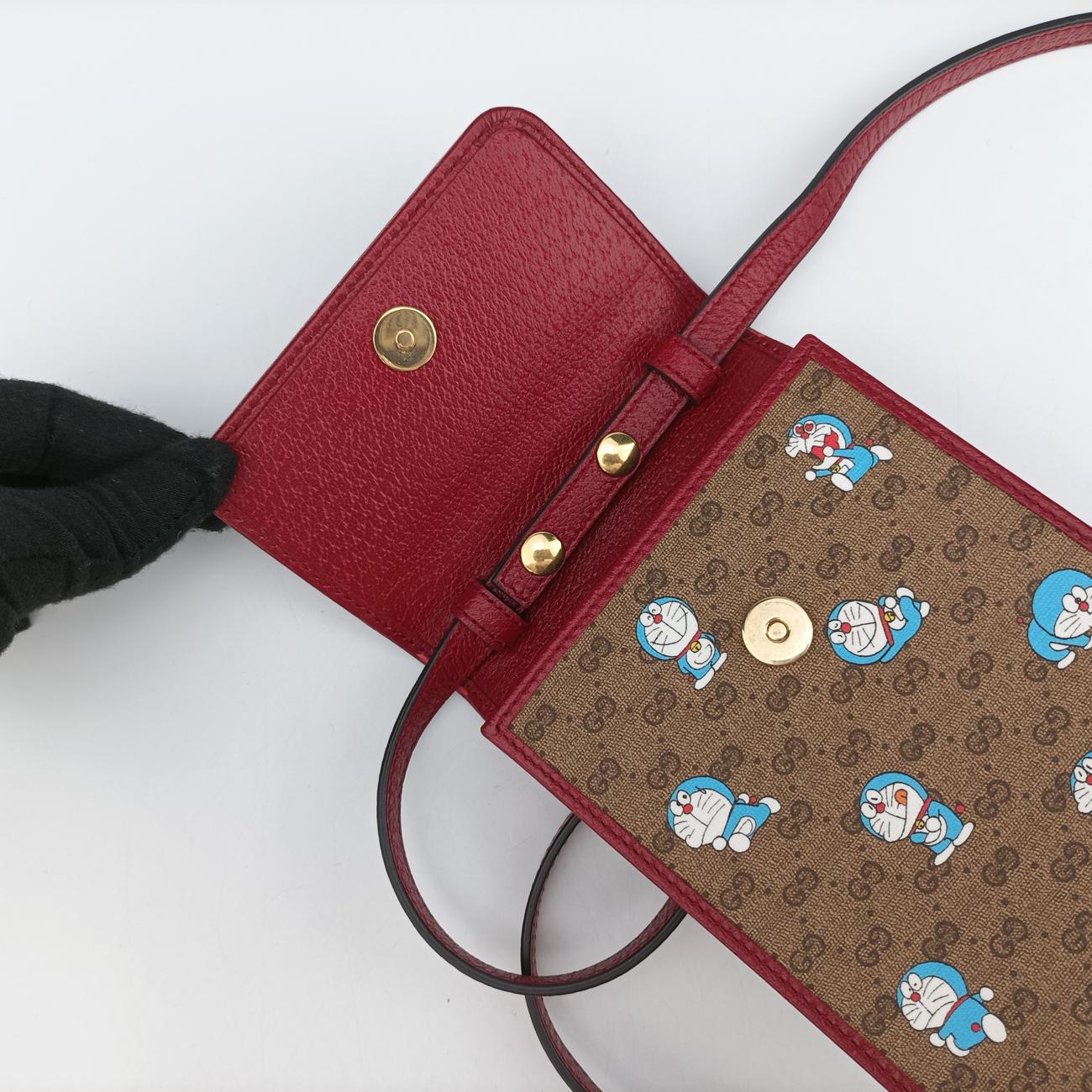 Pre-owned Gucci GG Supreme Doraemon Collaboration Beige×Multicolour PVC coated canvas×Leather 647805 shoulderbag | stylenewstar