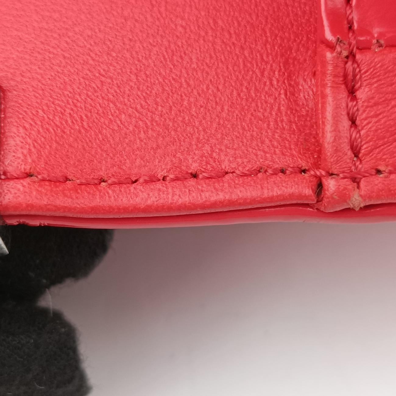 Vintage Chanel BOY CHANEL Red Leather A67086 shoulderbag | stylenewstar