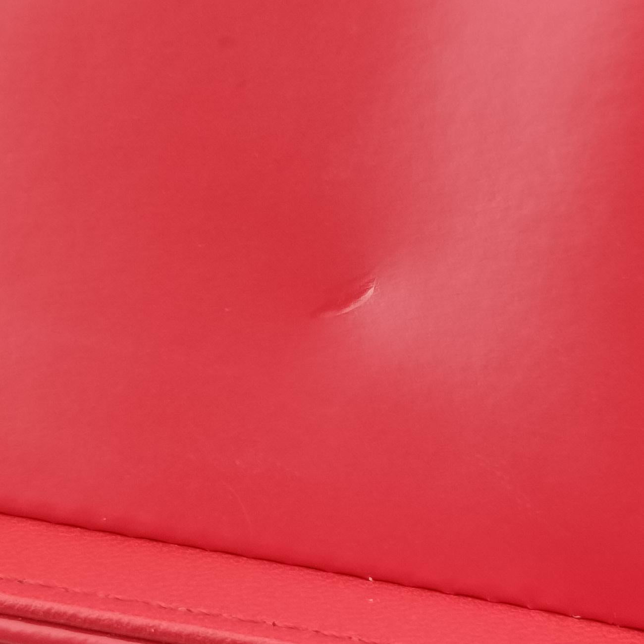 Vintage Chanel BOY CHANEL Red Leather A67086 shoulderbag | stylenewstar