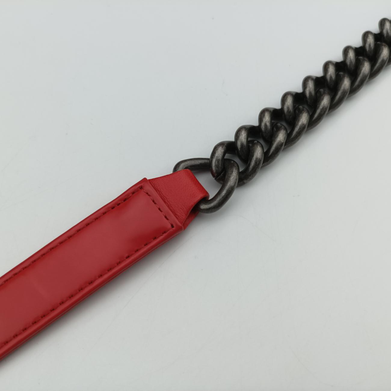 Vintage Chanel BOY CHANEL Red Leather A67086 shoulderbag | stylenewstar