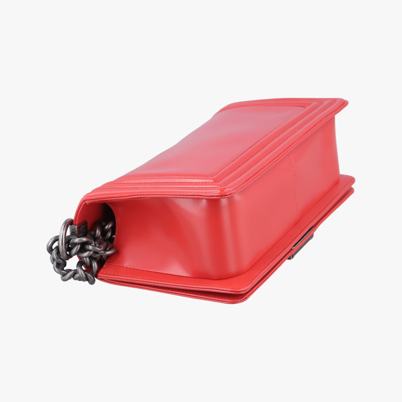 Vintage Chanel BOY CHANEL Red Leather A67086 shoulderbag | stylenewstar