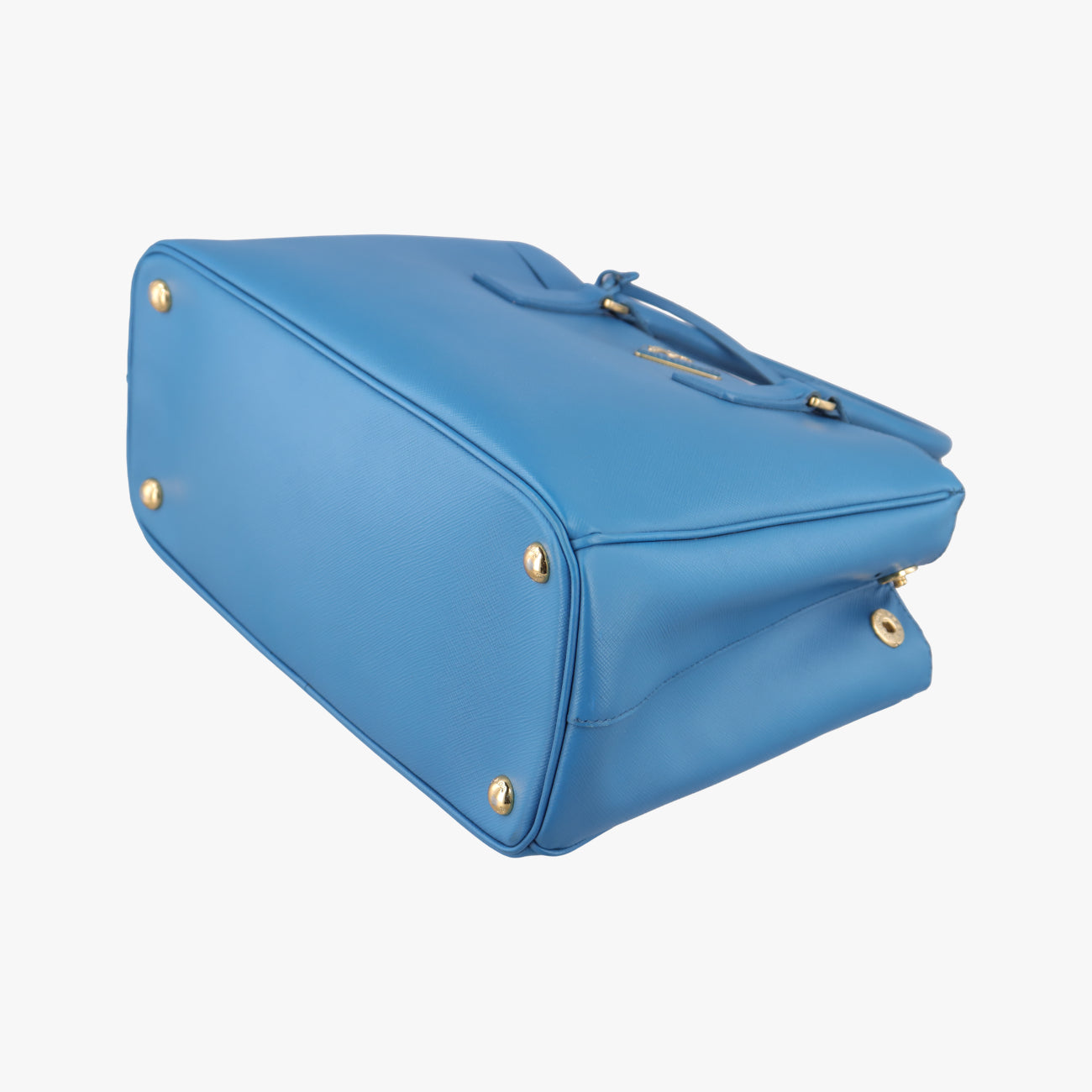 Pre-owned Prada Galleria Blue SAFFIANO Leather BN1801 shoulderbag | stylenewstar