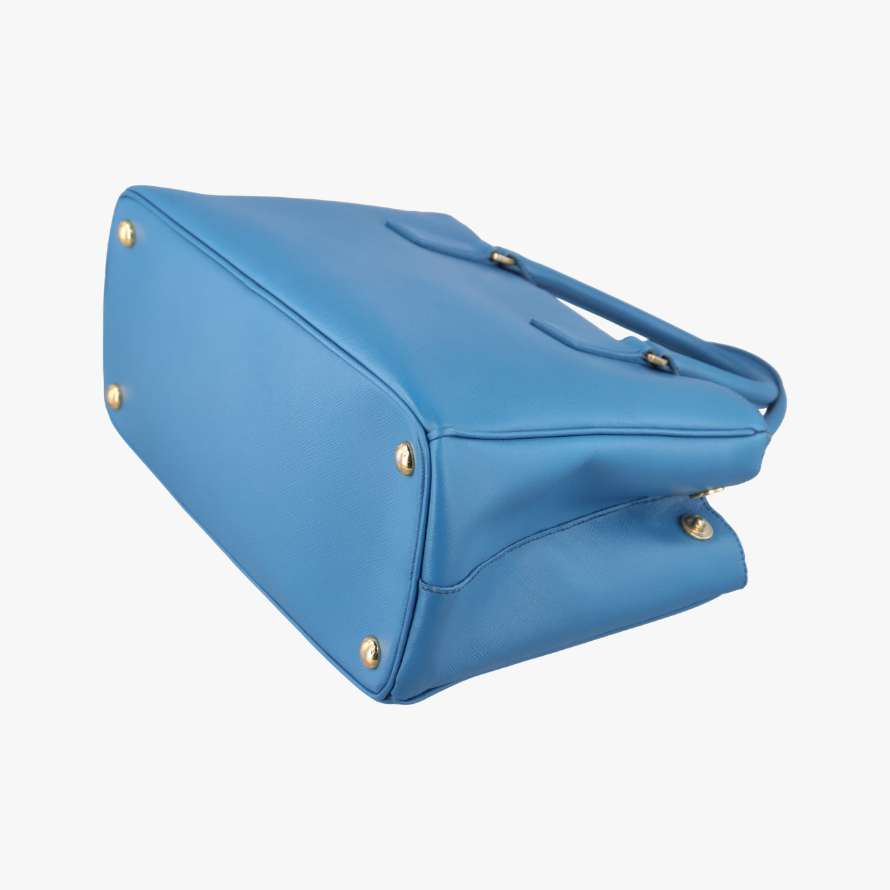 Pre-owned Prada Galleria Blue SAFFIANO Leather BN1801 shoulderbag | stylenewstar