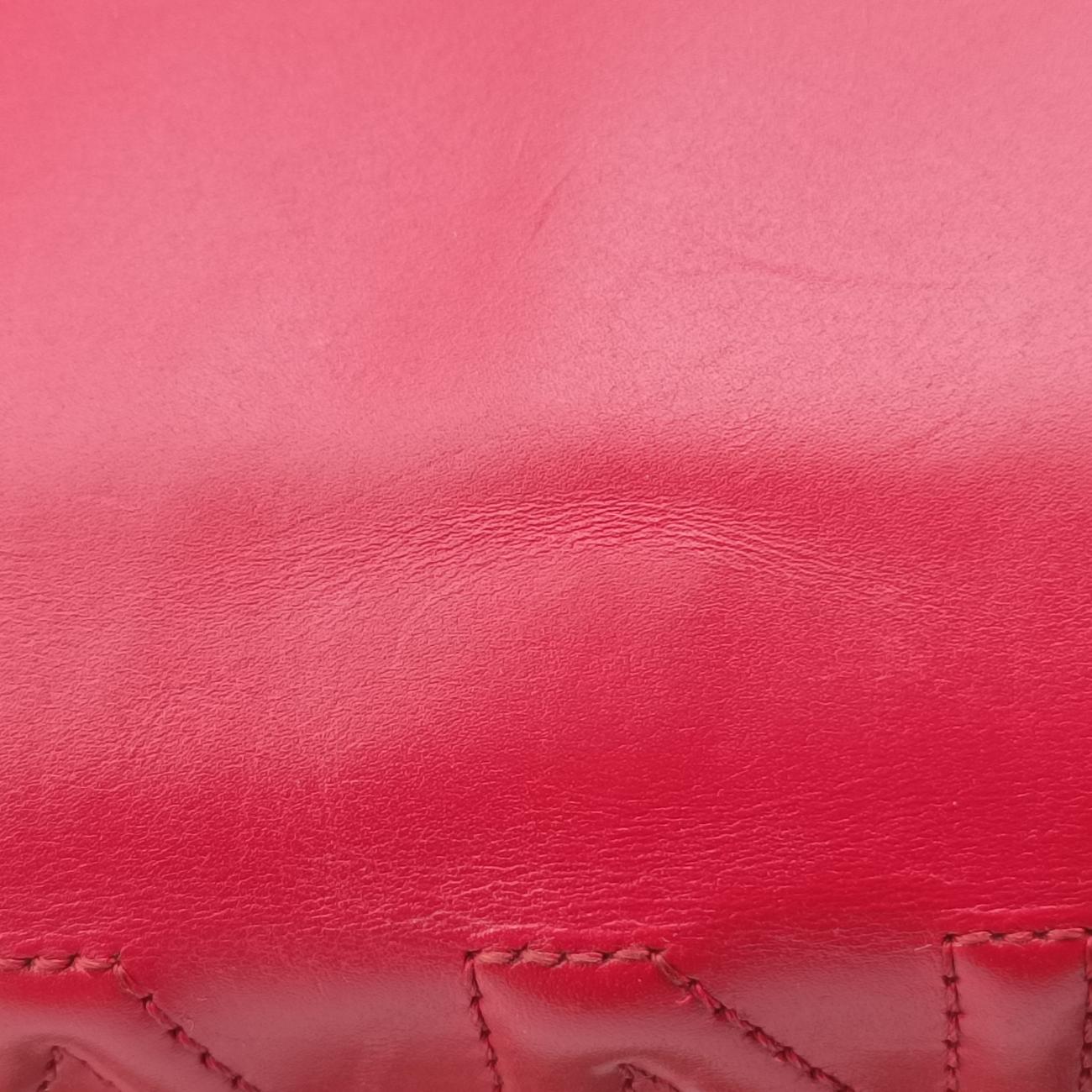 Vintage Chanel BOY CHANEL Red Leather A66713 shoulderbag | stylenewstar