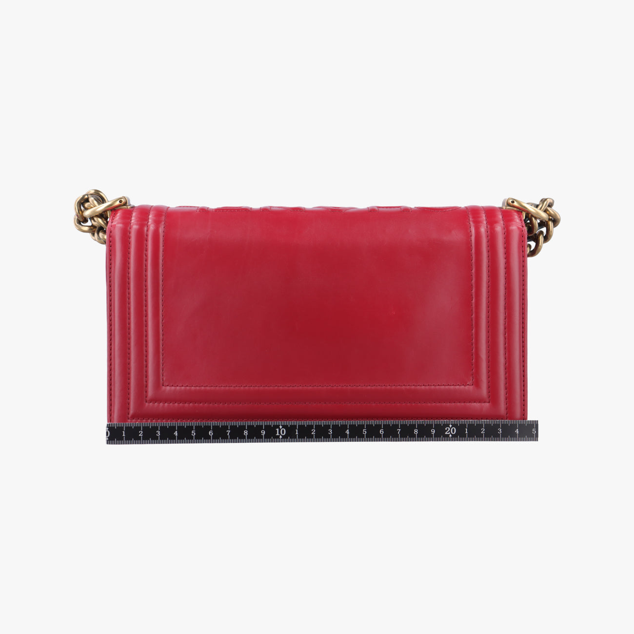 Vintage Chanel BOY CHANEL Red Leather A66713 shoulderbag | stylenewstar