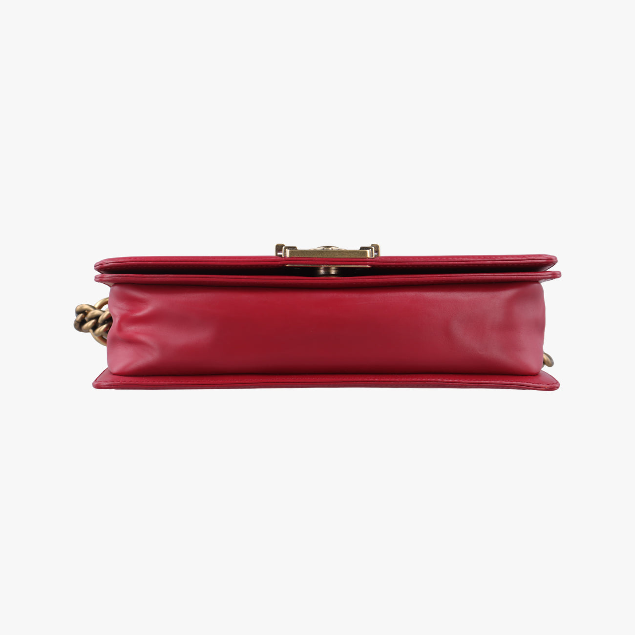 Vintage Chanel BOY CHANEL Red Leather A66713 shoulderbag | stylenewstar