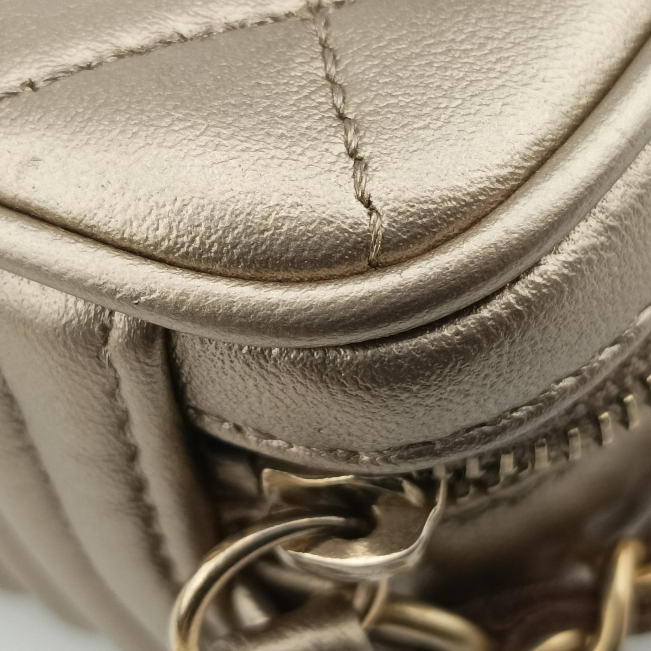 Secondhand Chanel Coco Boy Camera Case Golden caviar skin A92654 shoulderbag | stylenewstar