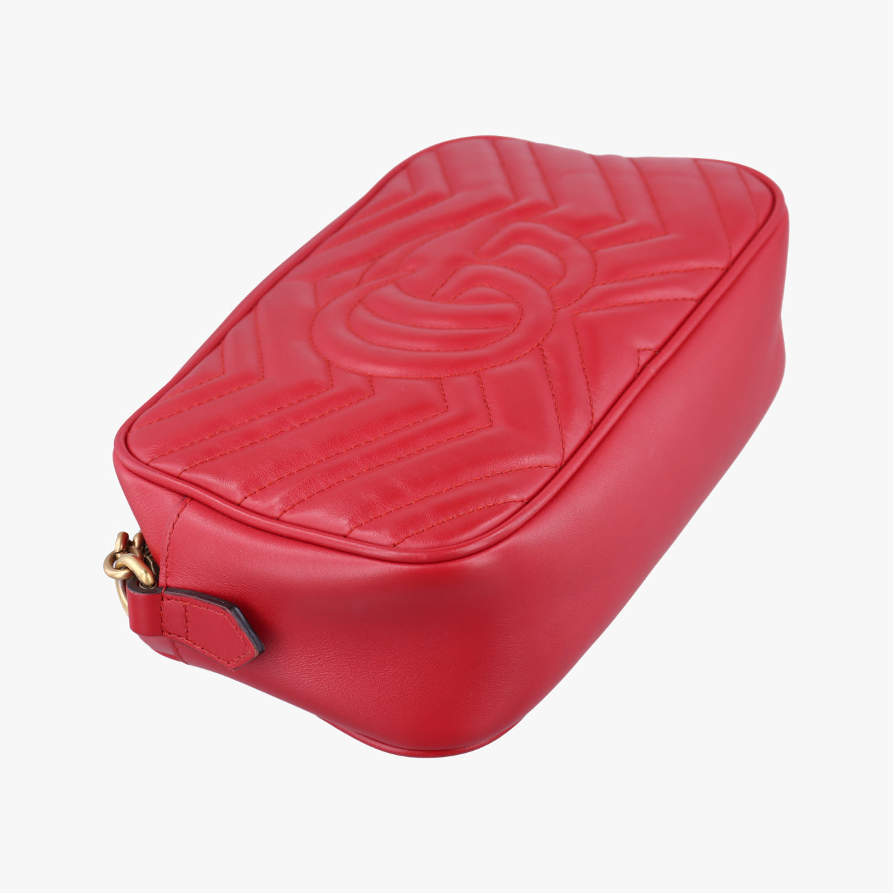 Pre-owned Gucci GG Marmont Red Leather 447632 shoulderbag | stylenewstar