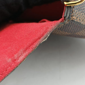 Pochette FéLICIE EBENE Damier Canvas ICチップ