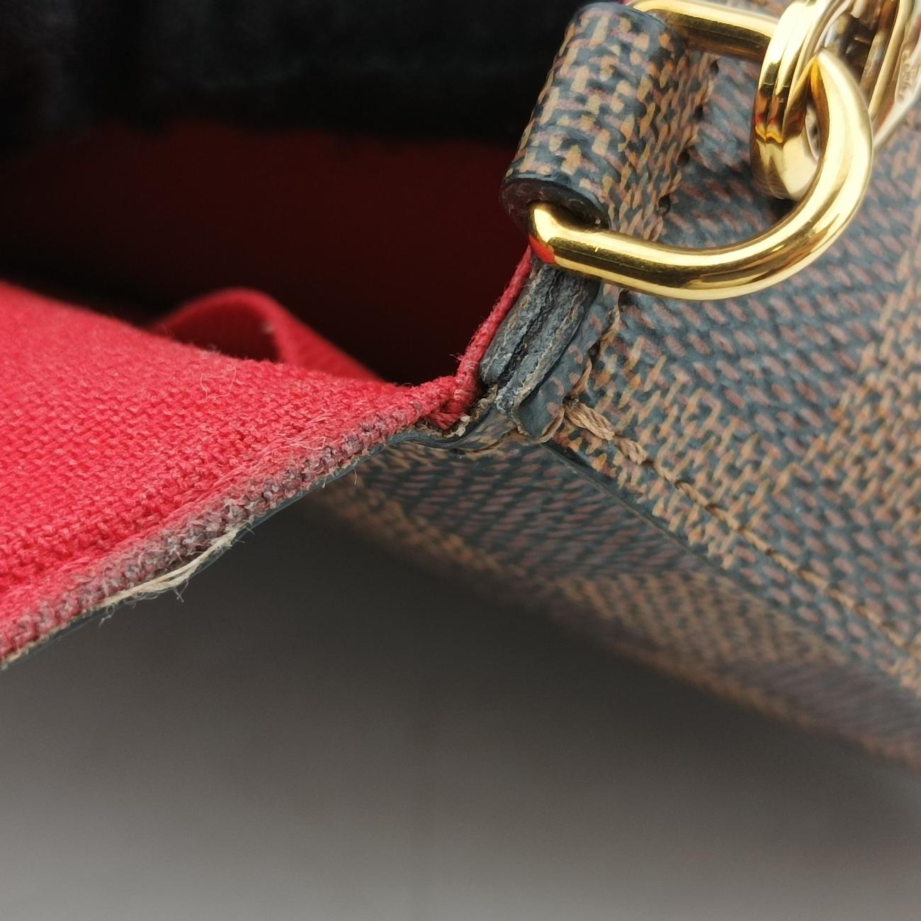 Pochette FéLICIE EBENE Damier Canvas ICチップ