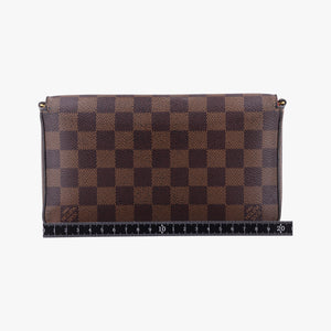 Pochette FéLICIE EBENE Damier Canvas ICチップ