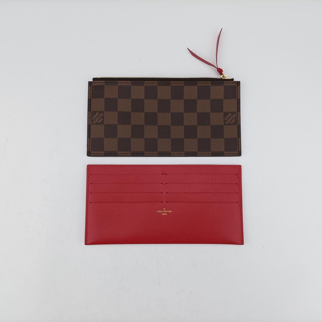 Pochette FéLICIE EBENE Damier Canvas ICチップ