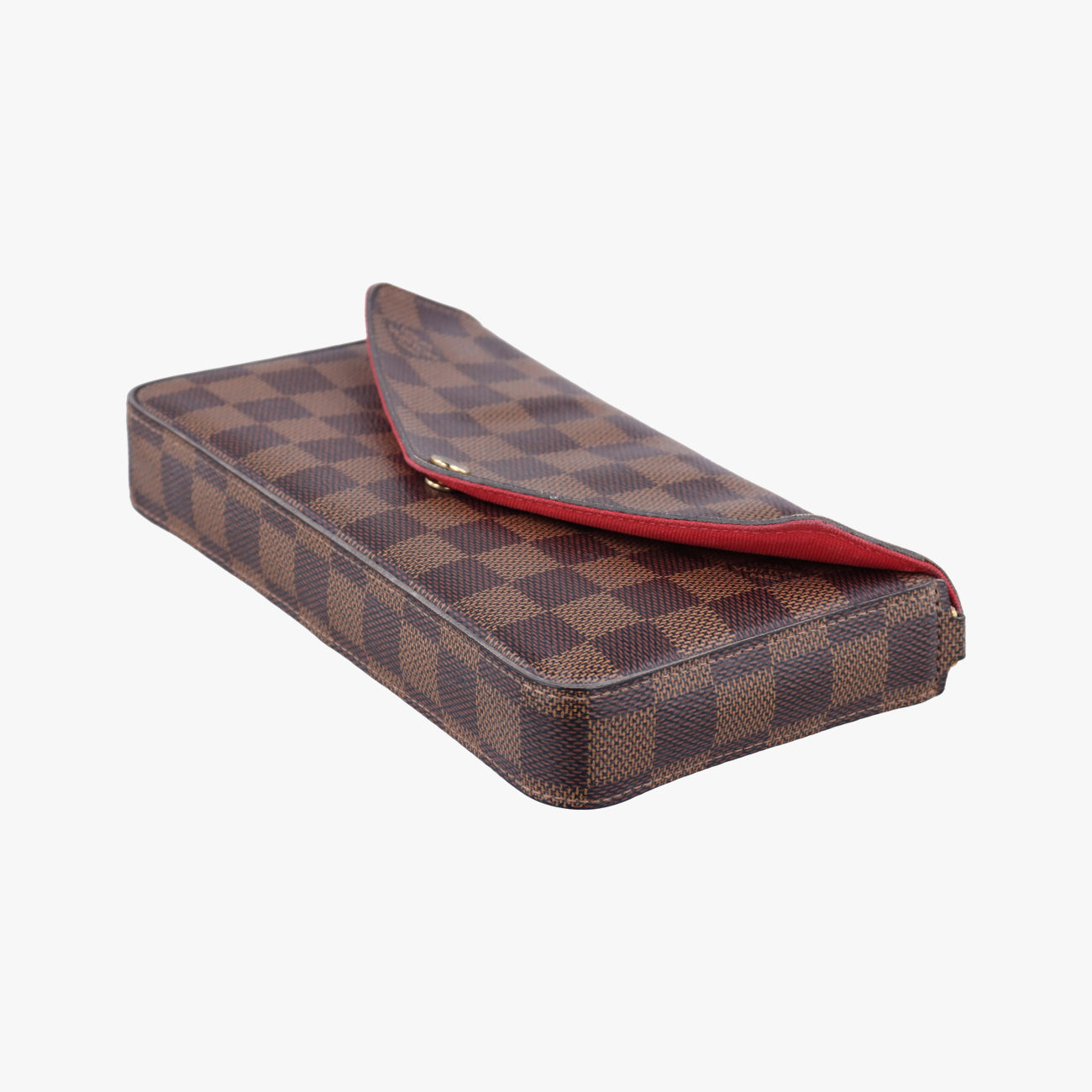 Pochette FéLICIE EBENE Damier Canvas ICチップ