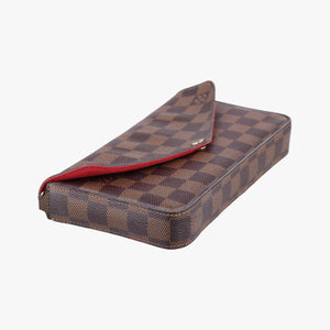 Pochette FéLICIE EBENE Damier Canvas ICチップ