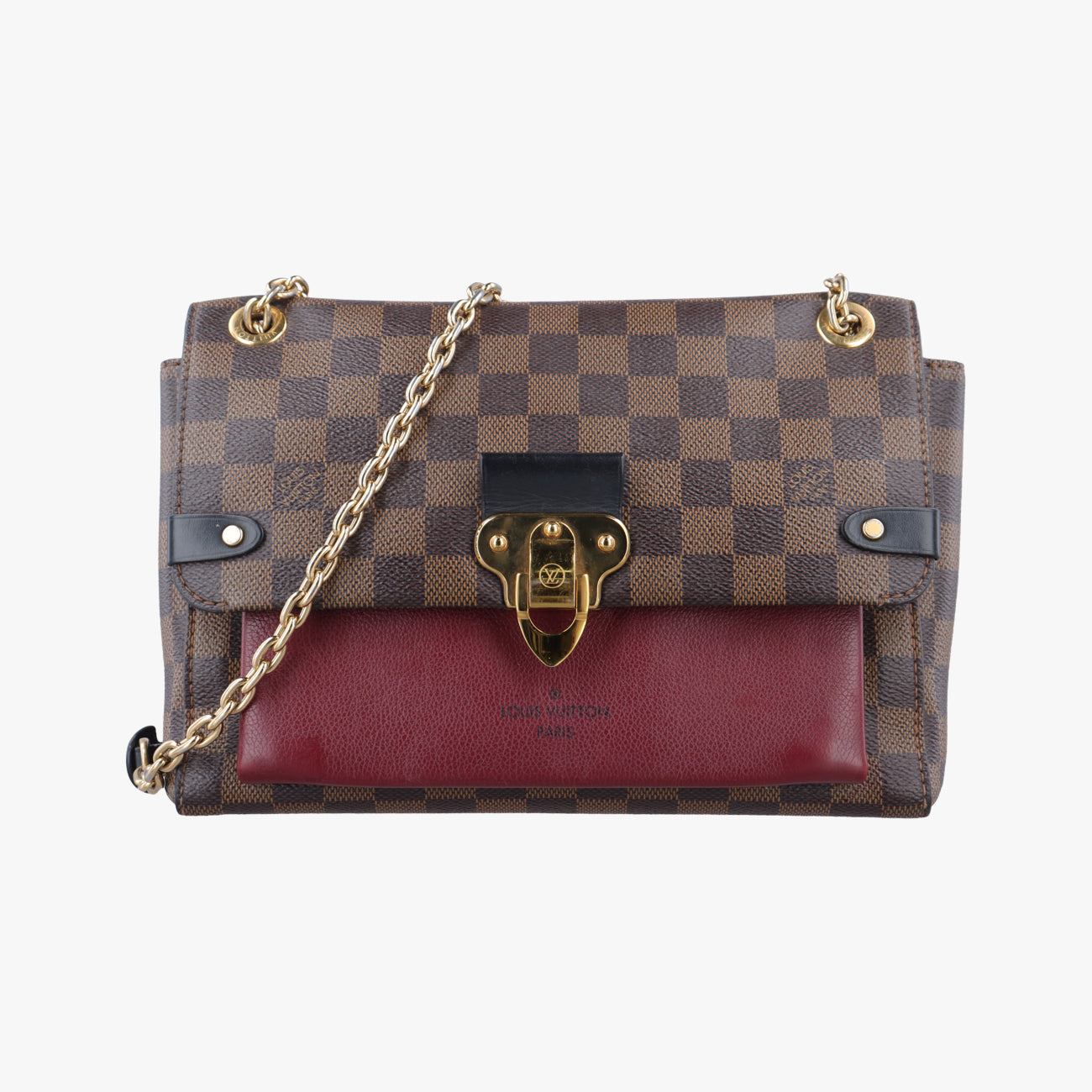 Pre-owned Louis Vuitton VavinPM EBENE×bordeaux Monogram Canvas×calf leather N40109 shoulderbag | stylenewstar