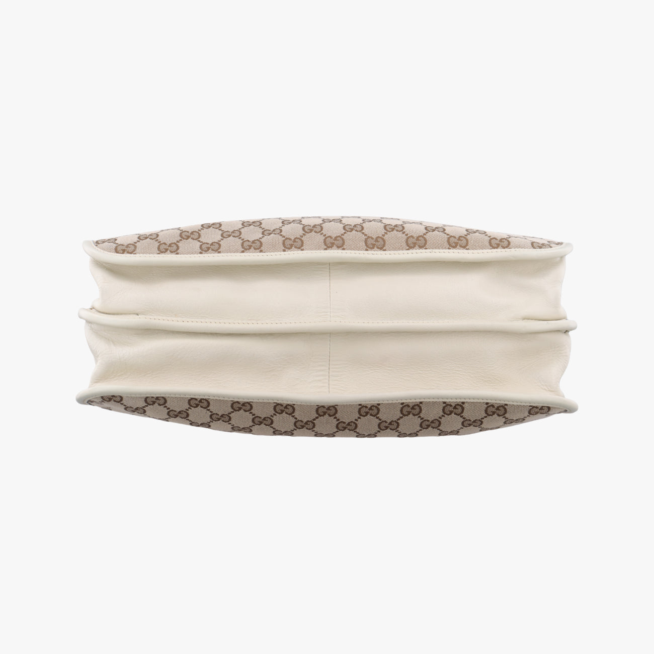 Pre-owned Gucci HORSEBIT 1955 beige×white canvas x leather 621144 shoulderbag | stylenewstar