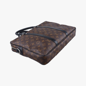 Monogram Macassar Porte Documents Voyage brown Monogram Canvas GI2176
