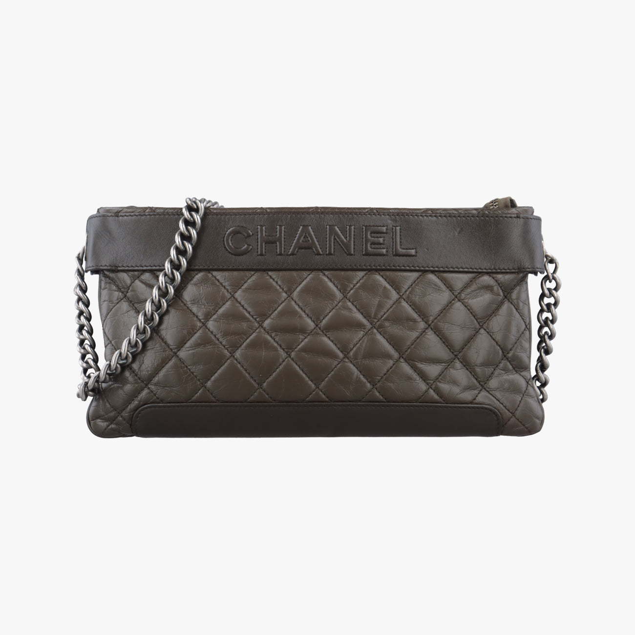 Double Zip Olive Brown lambskin 17057276