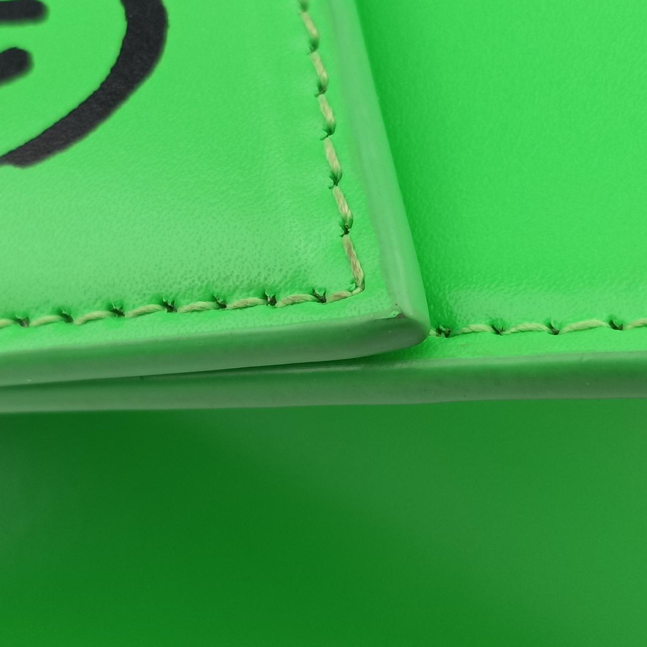 Pre-owned Balenciaga Hourglass Green×Black Leather  shoulderbag | stylenewstar