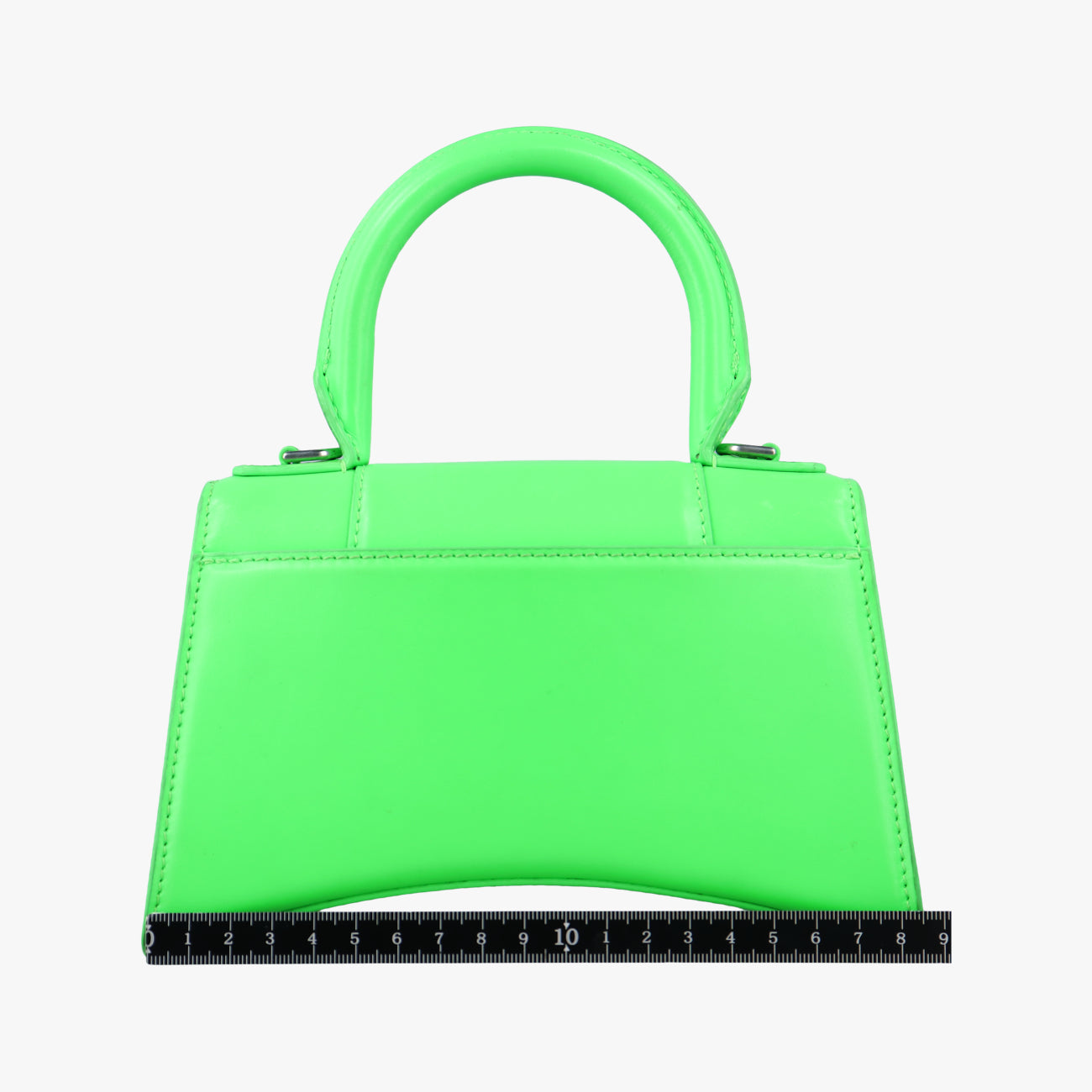 Pre-owned Balenciaga Hourglass Green×Black Leather  shoulderbag | stylenewstar