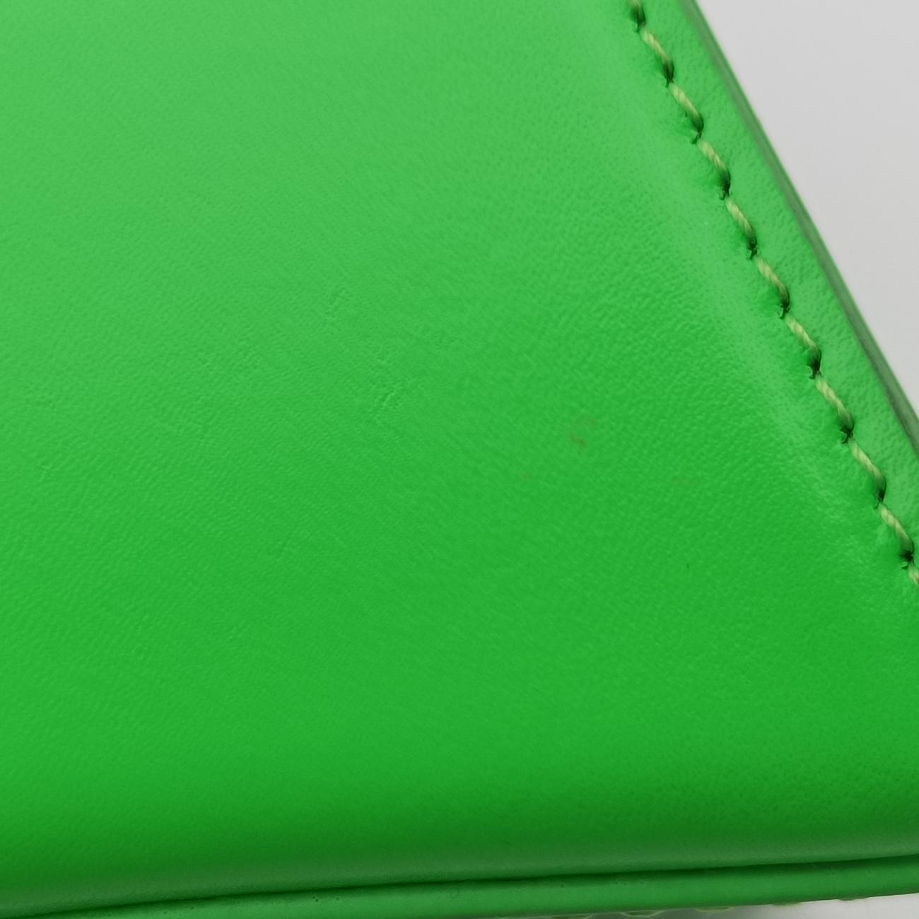 Pre-owned Balenciaga Hourglass Green×Black Leather  shoulderbag | stylenewstar