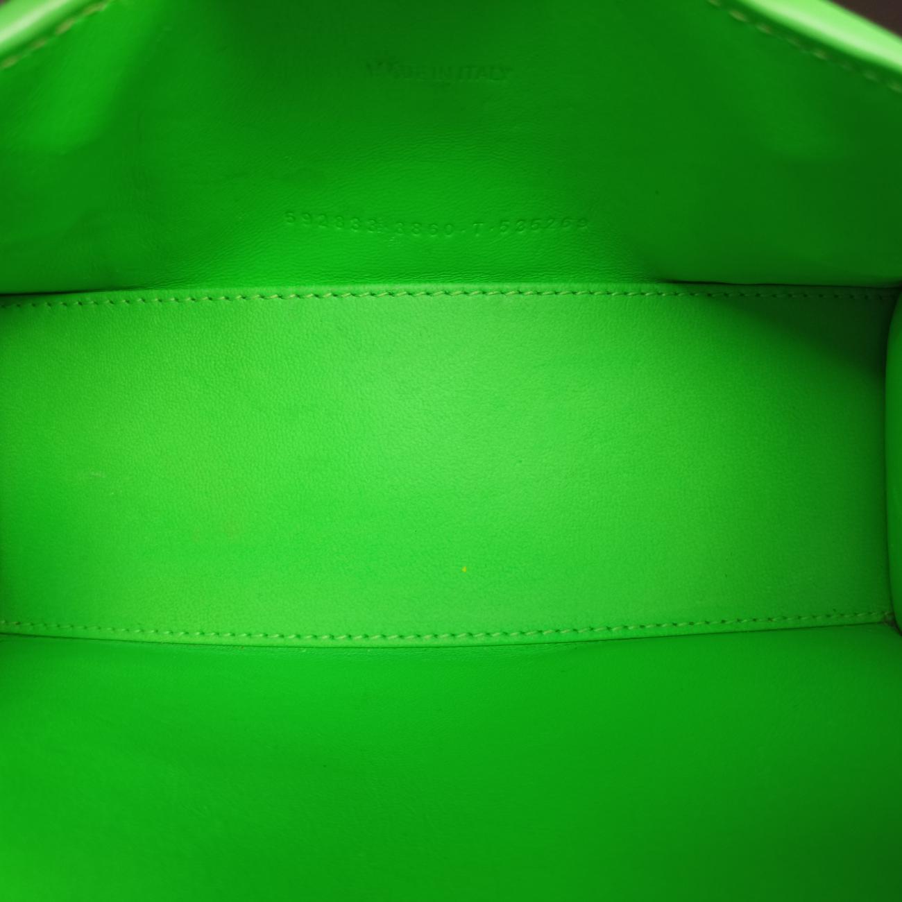 Pre-owned Balenciaga Hourglass Green×Black Leather  shoulderbag | stylenewstar