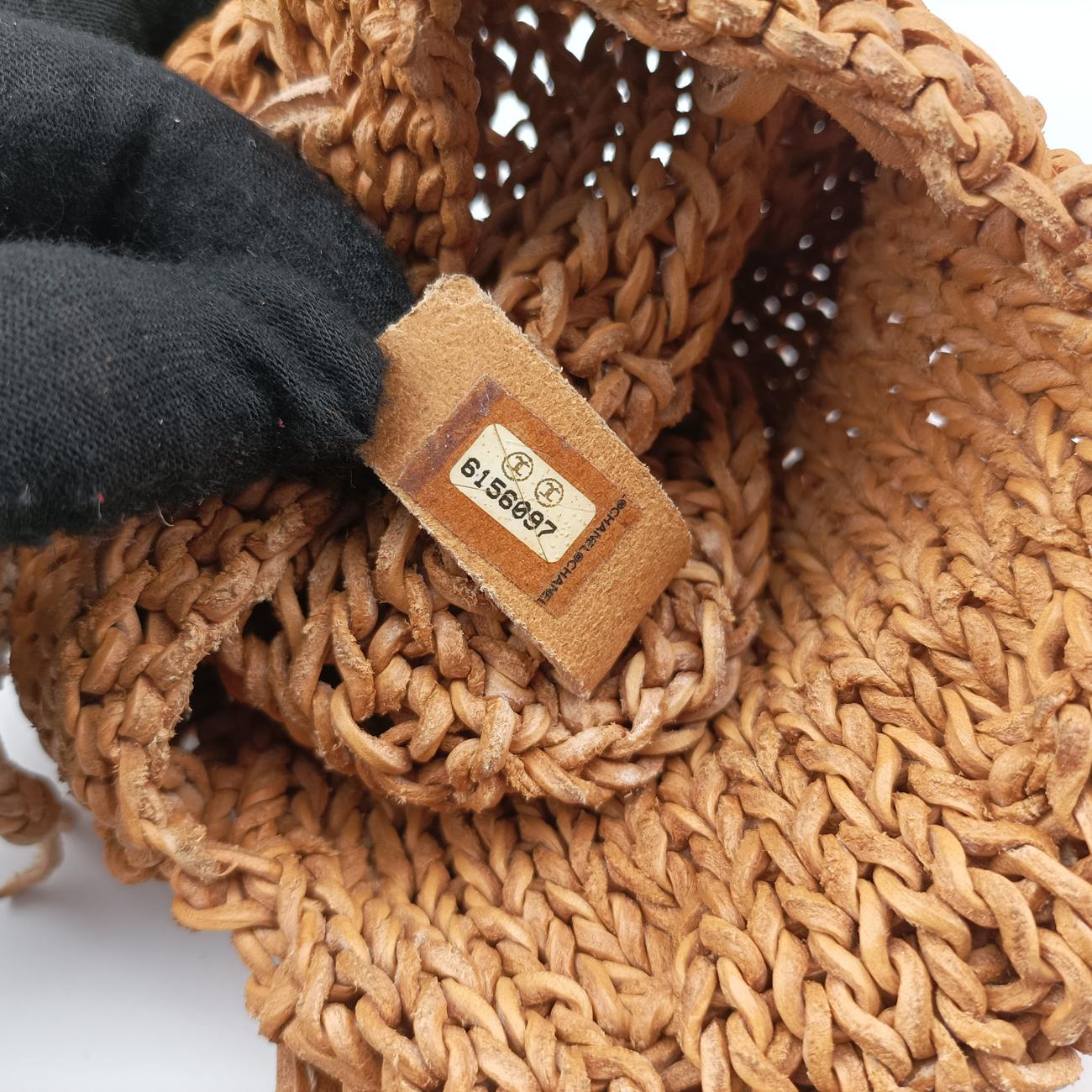 Pre-owned Chanel Pochette Logo Brown Leather A14701 shoulderbag | stylenewstar