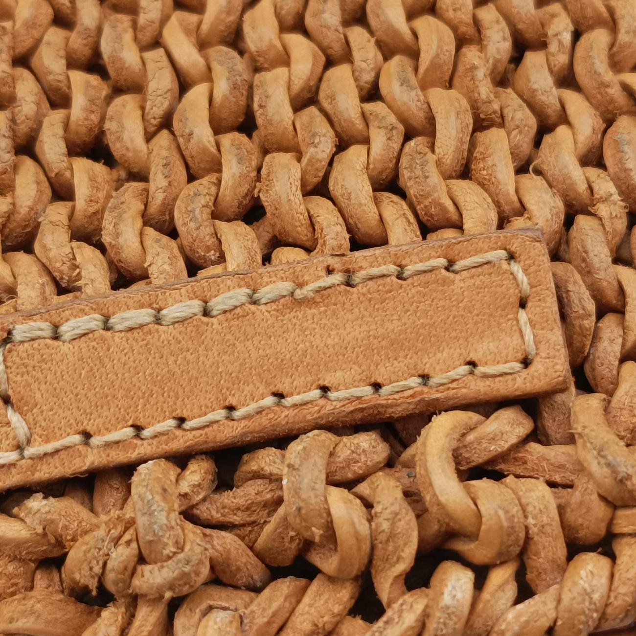 Pre-owned Chanel Pochette Logo Brown Leather A14701 shoulderbag | stylenewstar